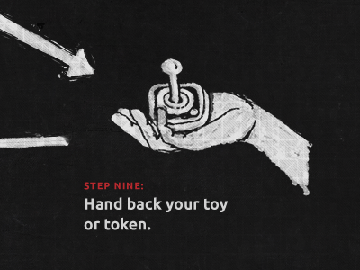 Hand Back Your Toy Illustration illustration