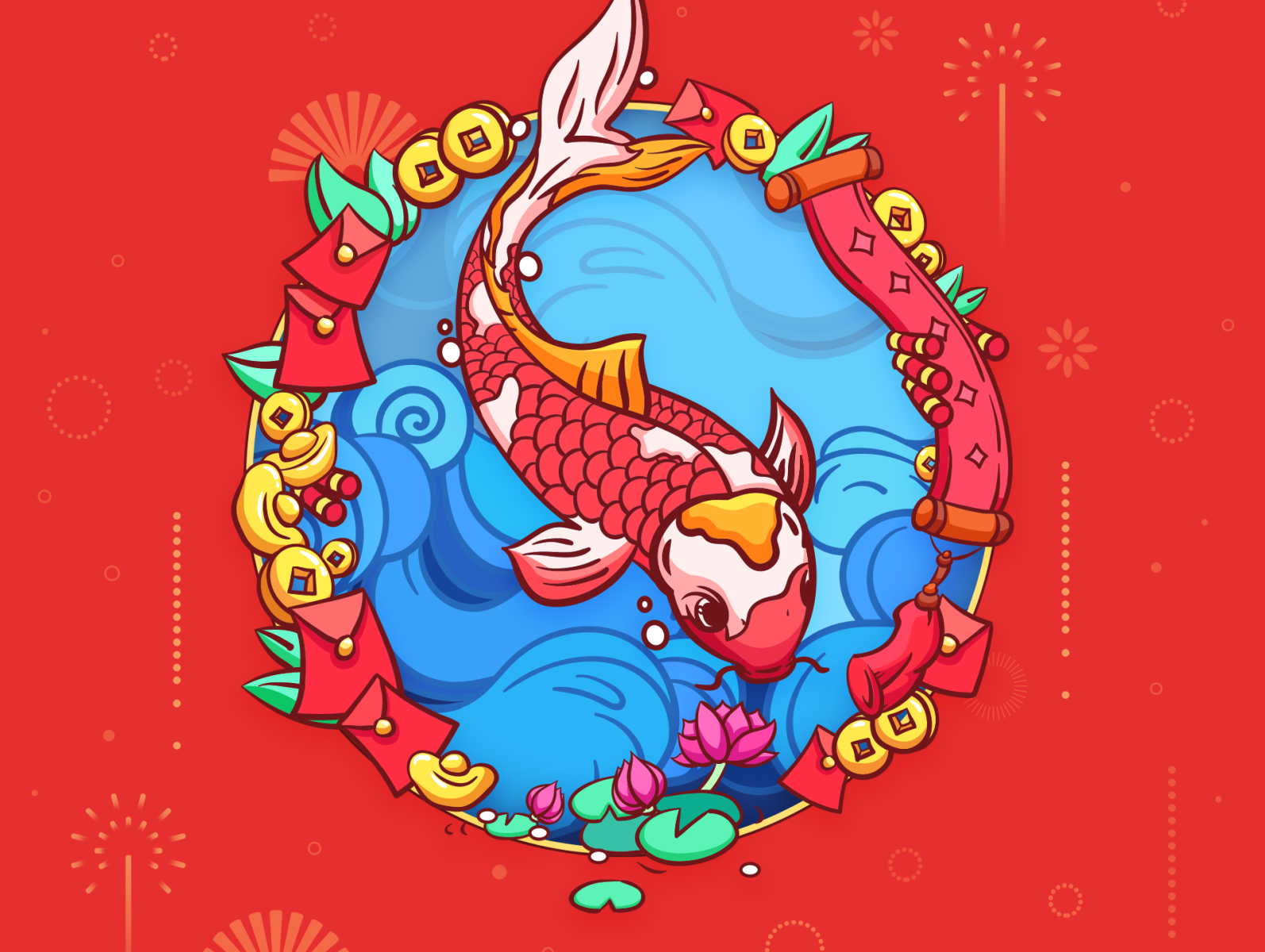 Happy spring festival by Ethan Knight on Dribbble