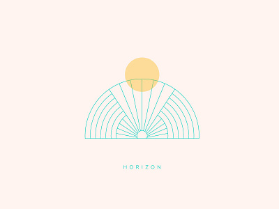 Horizon blush brand identity logo design logotype sacred geometry