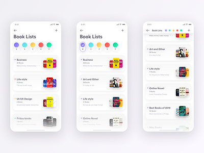 Book List-Book Mobile App Design 📚！！！