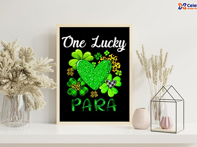 ONE LUCKY PA - RA celebi christmas design jpg png st patricks day sublimation svg