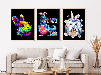 🎯Easter Animal Bunnies 🎯 animal celebi design easter day jpg png sublimation svg