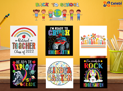 👀 New Designs of the Week: Back to School Designs 📔📓 1st grade 2nd grade back to school celebi design im ready to crush kindergarten sublimation svg