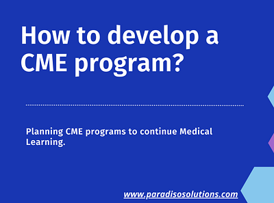 How to develop a CME program? cmeprogram howtoplancmeactivity