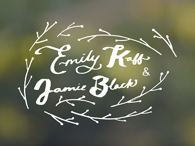 Names Sketch branches hand drawn type illustration lettering photoshop sketch typography wedding