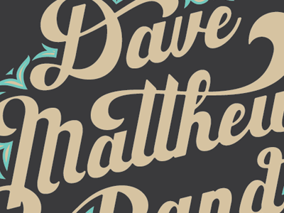 DMB type in progress dave matthews band t shirt typography