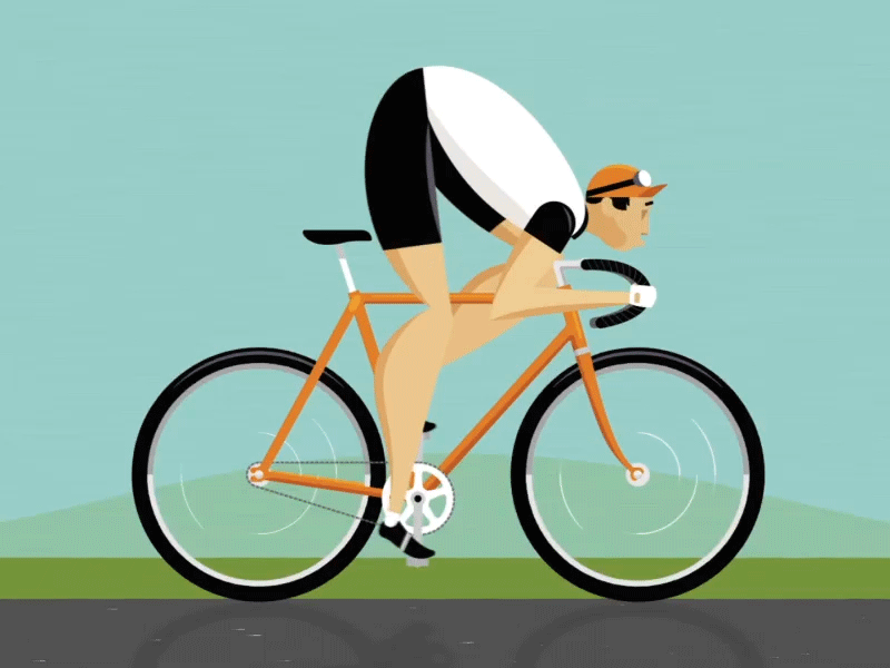 Rider animation bike cyclist