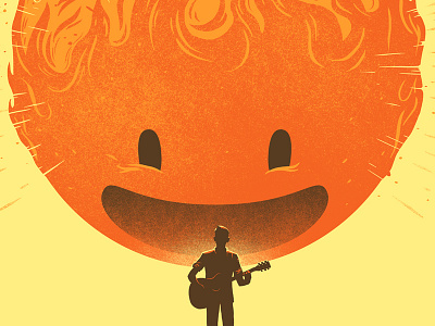 Swallowed by the sun WIP gig art guitar music poster sun tour poster