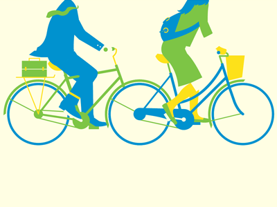 Bike To Work Day 2012 bikes commute illustration vector