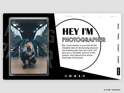 Landing Page UI - Photographer