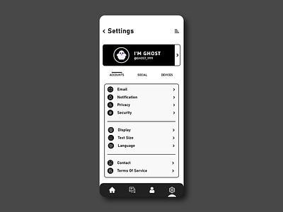 Settings UI Design