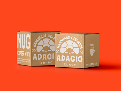 Adagio box adagio berlin ceramic handmade italy japan logo mug packagin pottery turtle