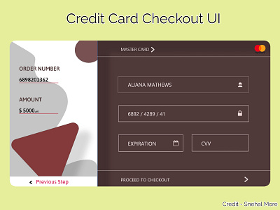 Credit Card Checkout UI (Daily UI)