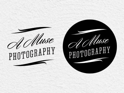 A Muse Photography Logo brand identity logo word mark