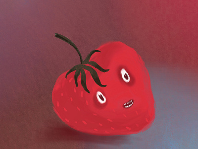 Strawberry Smile apple pencil applepencil illustration ipadpro procreate procreate app procreate art procreate brushes strawberry