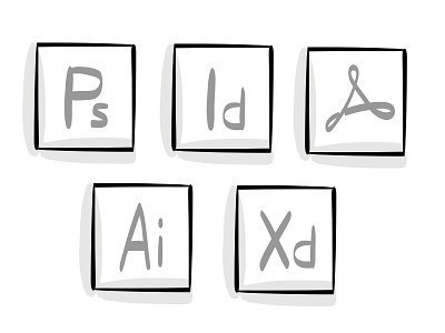 Sketchy Adobe Icons