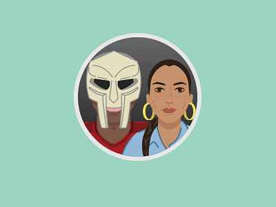 MF Doom and Sade avatar icon illustration illustrator music icon