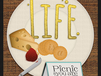 Picnic food illustration photoshop picnic typography