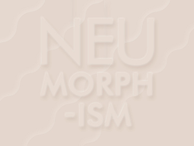 Neumorphism monocolor neumorphism raised
