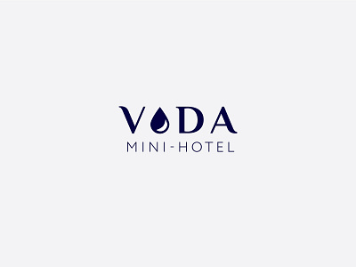 Logo for mini hotel blue branding design font hotel illustrator logo vector water