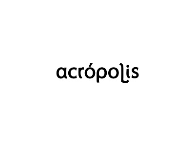 acropolis concept logo black branding design font illustrator logo vector