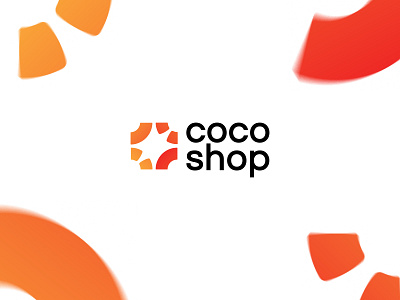 Coco shop concept logo black branding design font gradient icon illustrator logo vector