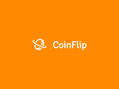 Coin Flip branding coin design flip font icon illustrator logo orange vector