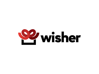 wisher logo gift illustrator logo store tape wish wisher