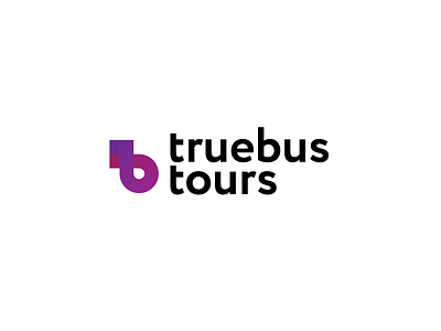 Truebus tour logo concept branding bus corporate idenity illustrator logo true