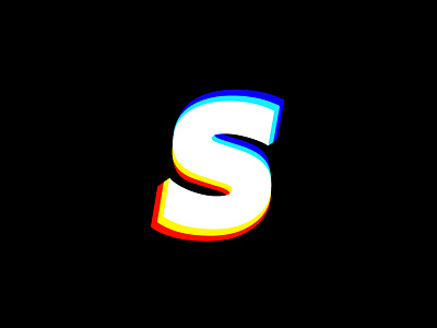 Letter s 3d glitch letter s sketch