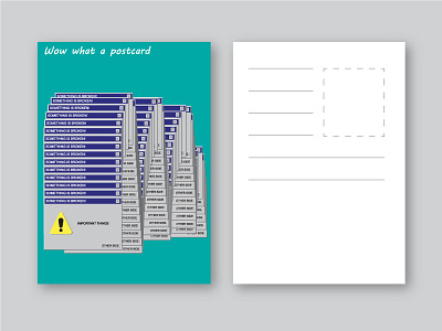 Postcard for fun 98 a6 error glitch illustrator postcard windows