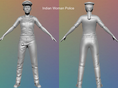 Police Woman - 3D Model 3d 3dprinting ancient art artistic blender character design design likeness miniature zbrush