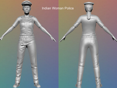 Police Woman - 3D Model