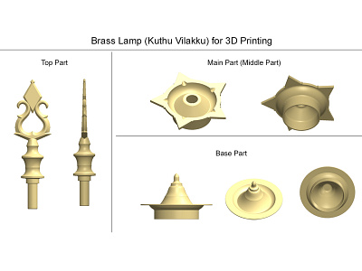 Brass Lamp 3d 3dprinting ancient art artistic blender component design manufacturing product solidworks