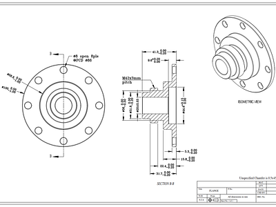 Flange - 2D art artistic autocad blender design drafting drawing manufacturing product design solidworks