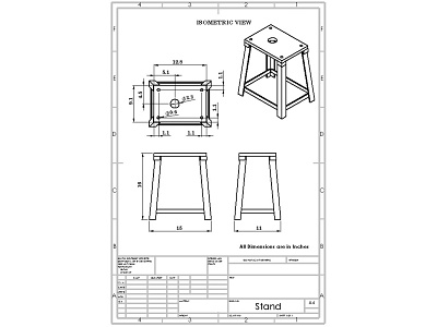 Motor Stand 2d 3d art artistic blender design drafting drawing manufacturing product design solidworks