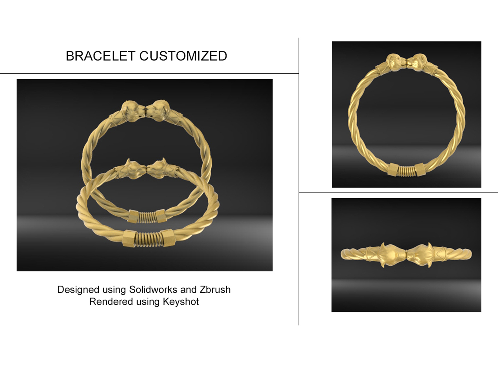 Luxury Golden Men Bracelet 3D model 3D printable | CGTrader