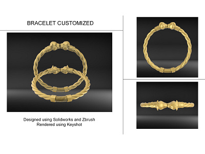 Bracelet Customized 3d 3dprinting art artistic blender creative design jewellery design keyshot product design solidworks zbrush