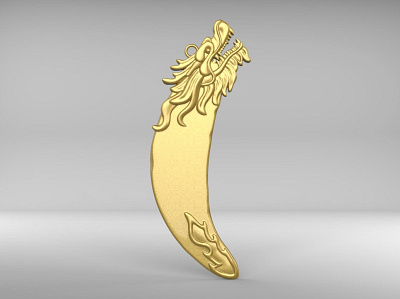 Dragon Pendant - Jewellery 3D model 3d 3dprinting art artistic blender design jewellery solidworks zbrush