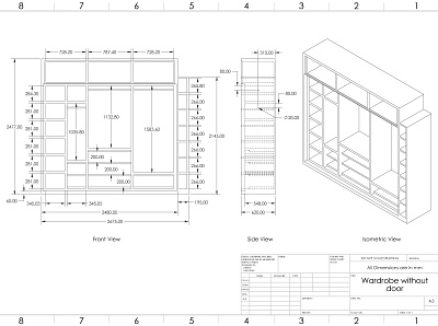 Wardrobe 3D & 2D 2d 3d art artistic blender design drawing solidworks wardrobe