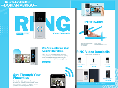 Ring Landing Page Design (from Shark Tank)