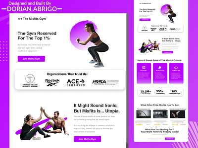 Web Design Landing Page - Gym