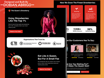 Strawberry Landing Page Design | Clickfunnels & Webflow