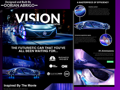 Futuristic Car Website Landing Page Template