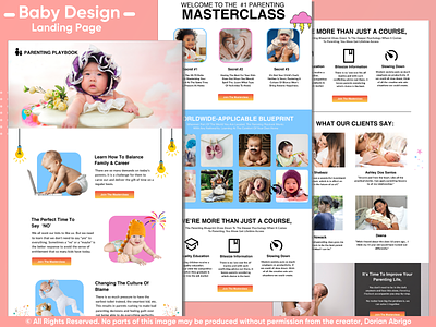Baby Landing Page | Webflow & Clickfunnels | Web Design branding clean concept design ecommerce graphic design modern photography photoshop simple symbol texture type typography ui uiux ux web web design website