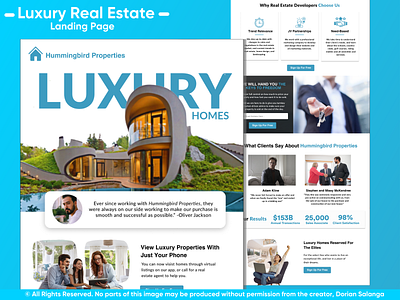 Luxury Real Estate Landing Page | Webflow & Clickfunnels