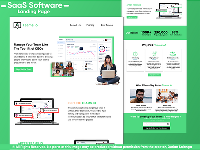 SaaS Software Landing Page | Webflow & Clickfunnels