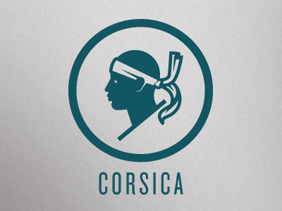 Corsica corisca design flag france illustration