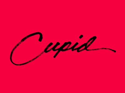 Cupid hand drawn music script type typography