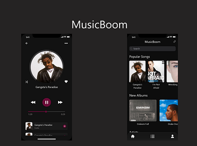 MusicBoom app player ui